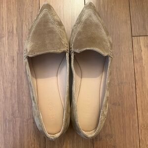 M. Gemi Gia Taupe Suede Pointed-Toe Flats